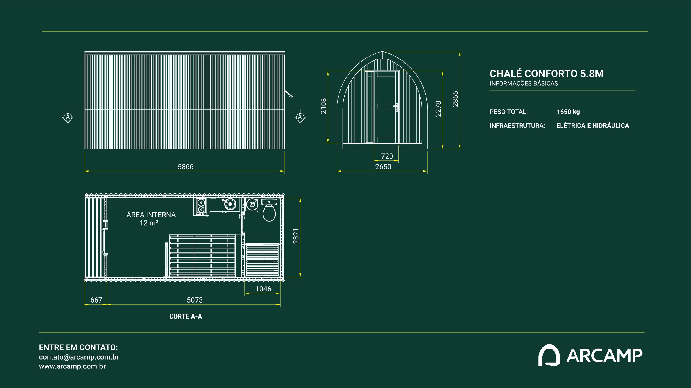 dimensões glamping pod brasileiro