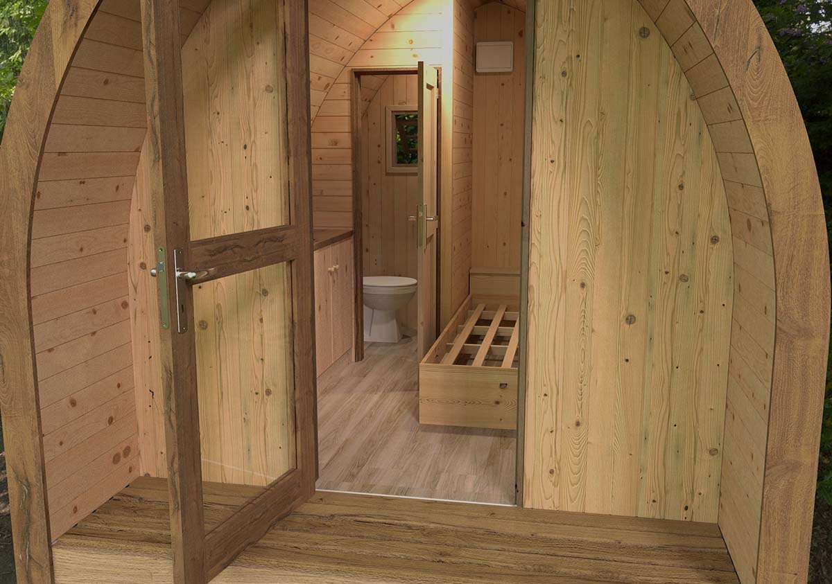 chalé modular acampamento chalé
