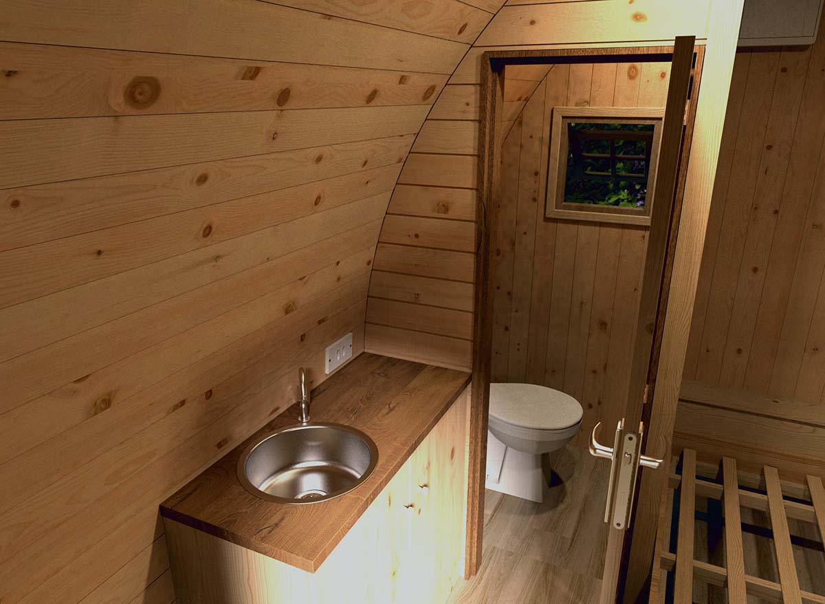 chalé tranportável glamping cozinha